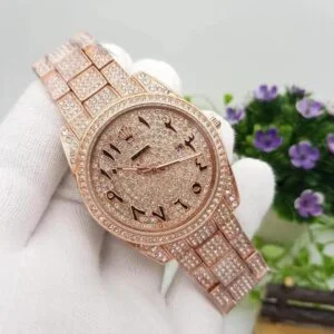 Arabic Full Diamond Watch