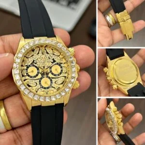 Stylish Golden Diamond Watch