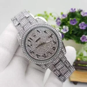 Arabic Full Diamond Watch